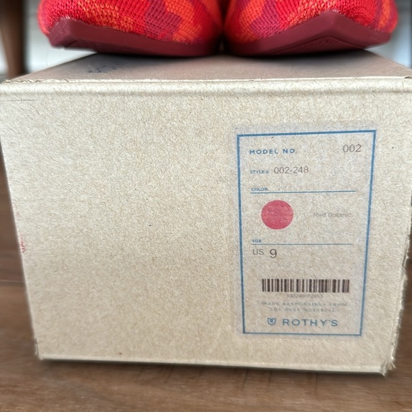 Rothys red Botanicamo point shoes, size 9 - Picture 2 of 2